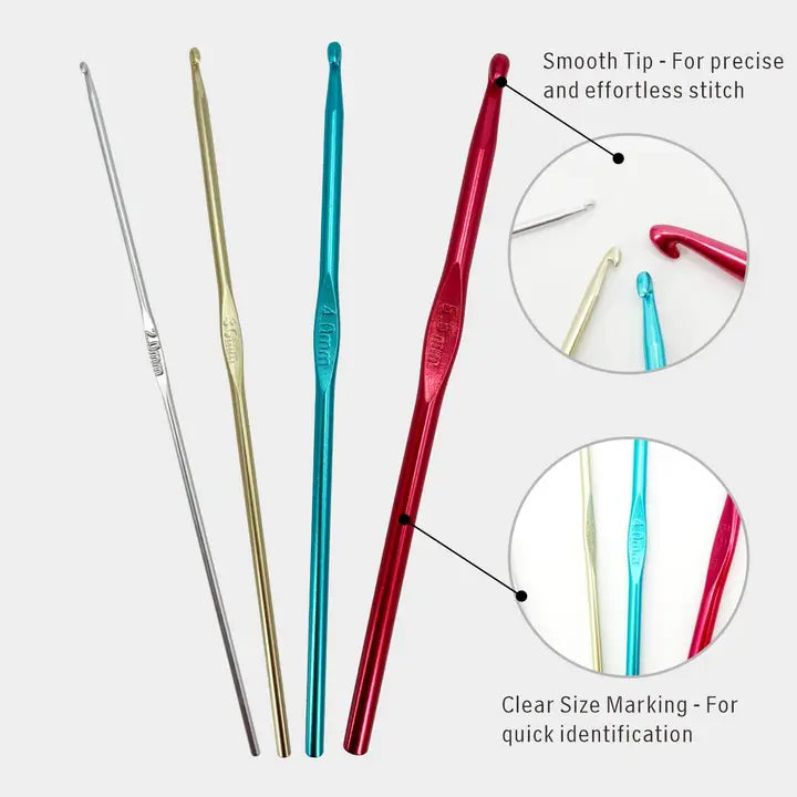 Darnn Crochet Hooks Set, Lightweight Crochet Needles Set image 2