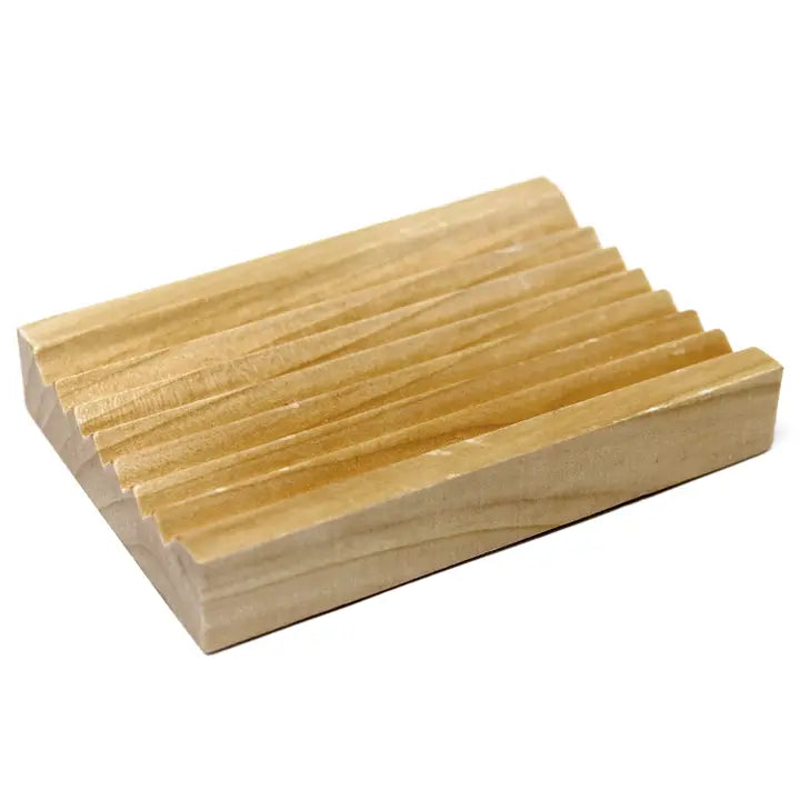 Hemu Wood Soap Dish - Groovy image 1