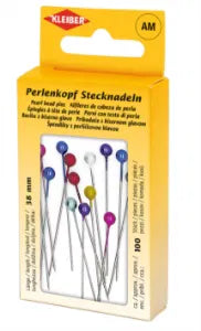 Pearl Headed Pin 38mm x 0.58mm (100pcs) IN TIN 8 x 5cm image 1