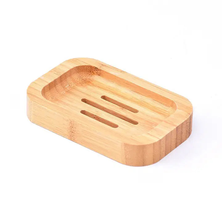 Bamboo Soap Dish - Oval or Square - Square image