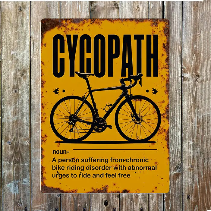 Metal Sign "Cycopath" 6x8 inch image 1