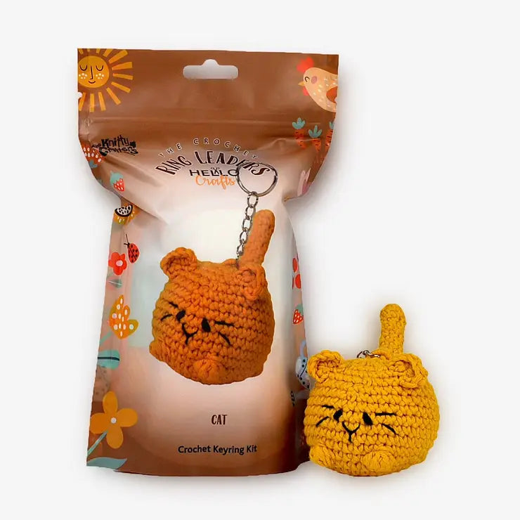 Ringleaders Keyring Crochet Kit - Animal - Loaf Cat image 1