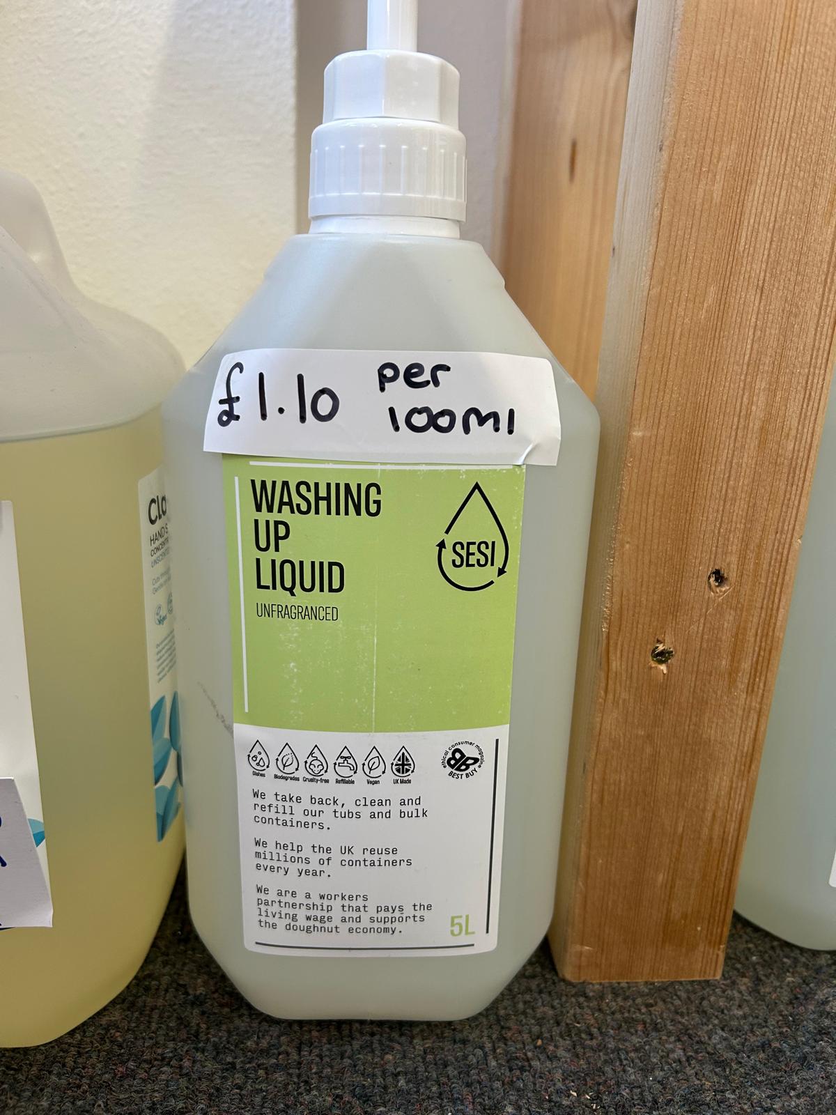 SESI- Washing up liquid- unfragranced- IN STORE REFILL ONLY- £0.28 per 100ml