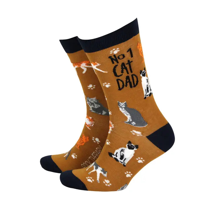 Smiling Faces Bamboo Socks - Various - Men - No1 Cat Dad image
