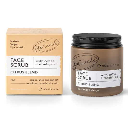 Upcircle - Face Scrub Coffee + Rosehip [Citrus] Vegan, Eco Exfoliator image 0