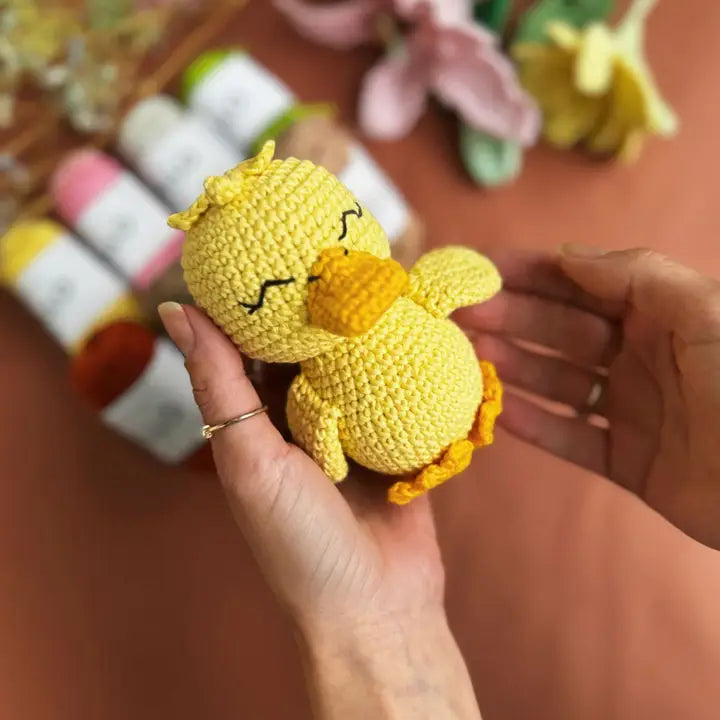 Crochet Kit - Knitty Critters - Pouch Pals - Danny Duckling image 0