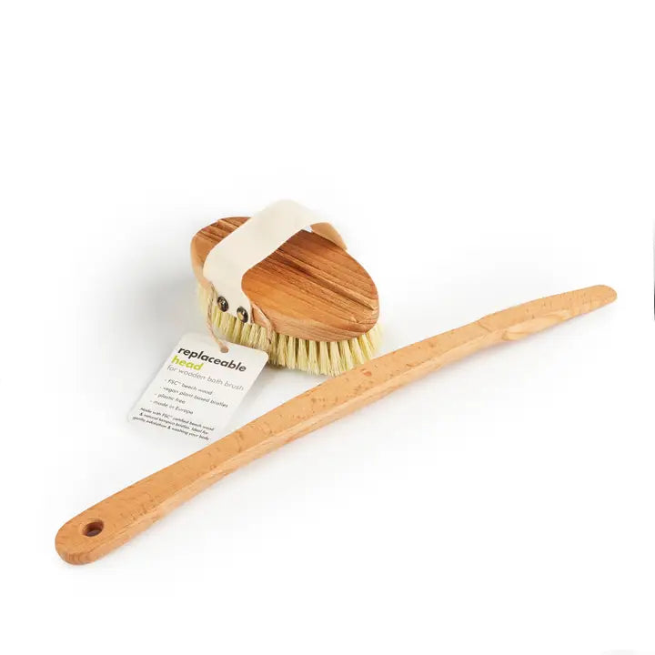 Wooden Bath Brush with Removable Head (Fsc 100%) image 2