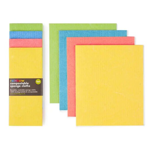 Eco Living Compostable Sponge Cleaning Cloths - Rainbow image 0