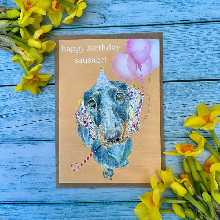 Greetings Cards - Assorted Designs - Eco-Friendly - Birthday-Dachshund image