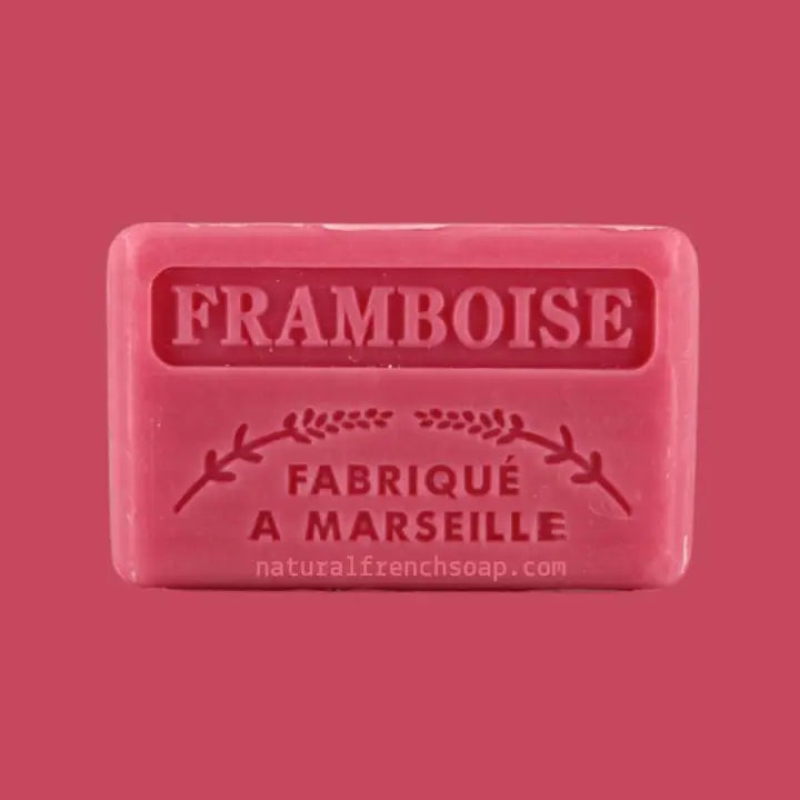 French Marseille Natural Soap Bars 125g - Various - Raspberry (Framboise) image