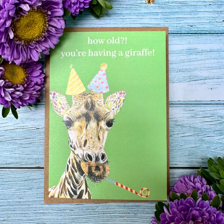 Greetings Cards - Assorted Designs - Eco-Friendly - Birthday-Giraffe image
