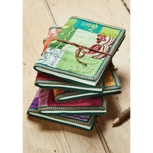 Notebook - Large - Handmade Recycled Sari Covered image 0