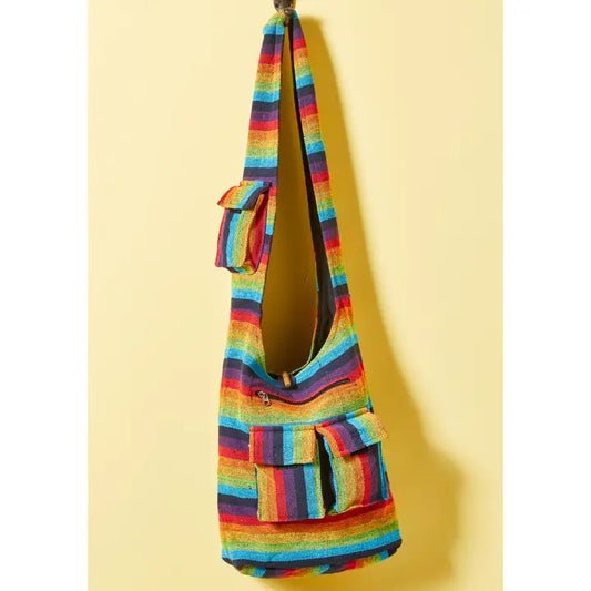 Shoulder Bag - Rainbow Strip Gheri Style image 0
