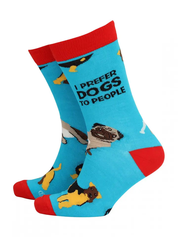 Smiling Faces Bamboo Socks - Various - Men - I prefer Dogs image