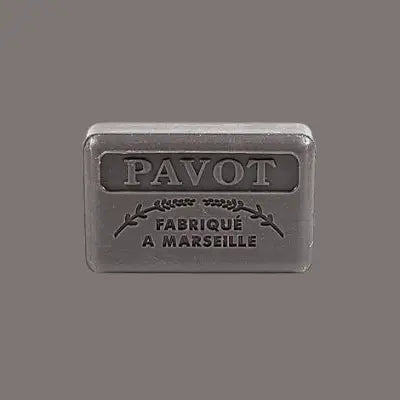 French Marseille Natural Soap - Guest Soap - Poppy (Pavot) image
