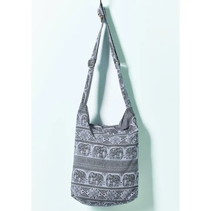 Shoulder Bag - Cotton - Elephant Design image 3