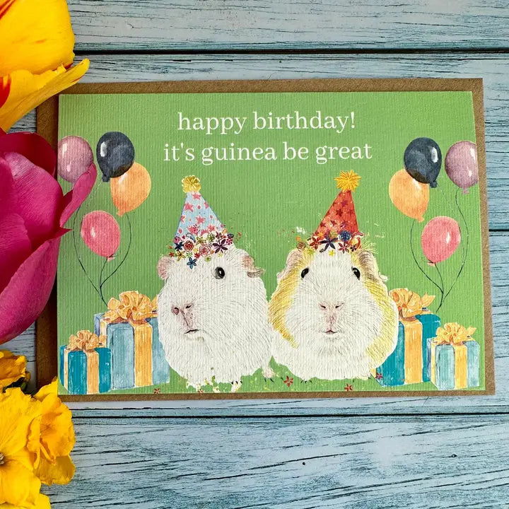 Greetings Cards - Assorted Designs - Eco-Friendly - Birthday-Guinea Pigs image