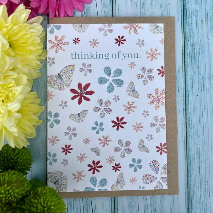 Greetings Cards - Assorted Designs - Eco-Friendly - Thinking of you-Butterflies image