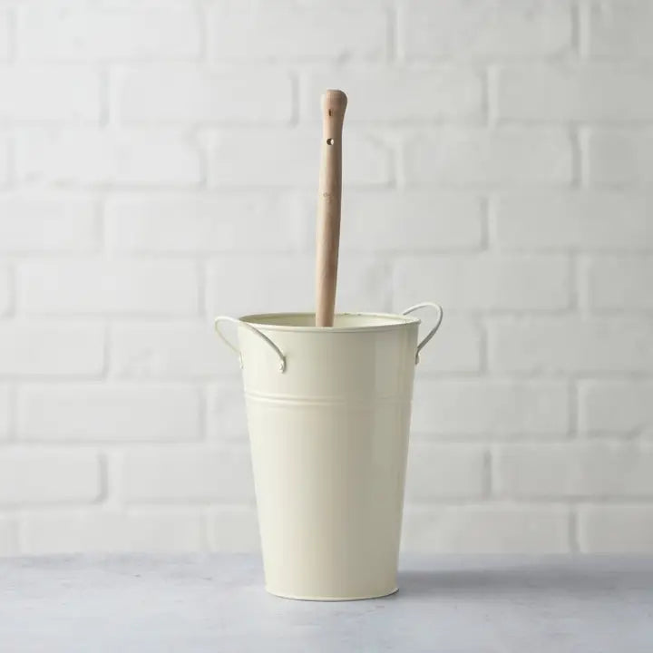 Toilet Brush Holder Metal - Cream image 0