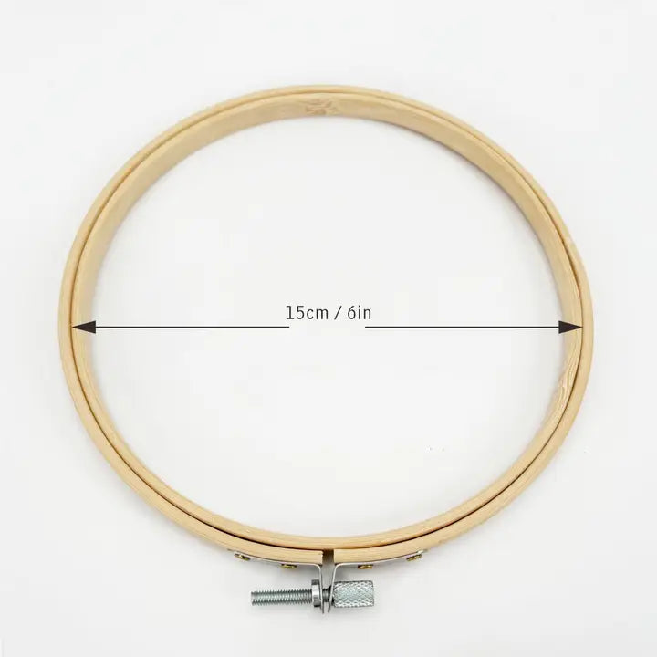 Darnn 6" Embroidery Hoop Bamboo, Bamboo Hoop For Craft image 1