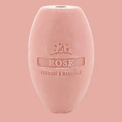 French Marseille Natural Soap - Soap on a Rope - Rose image