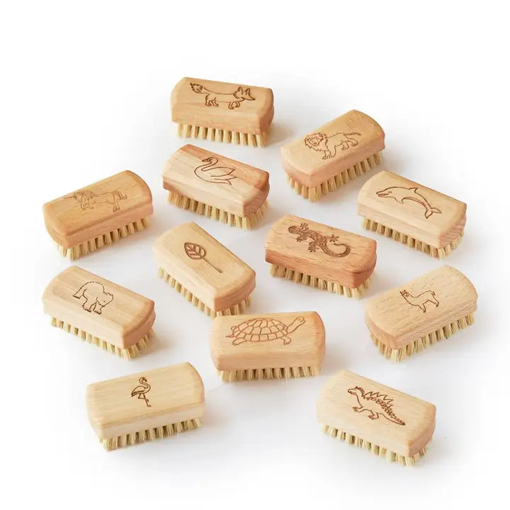 Kids Nail Brush - Natural Vegan (Fsc 100% Beechwood) image 0