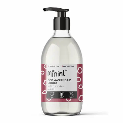 Miniml - Washing Up Liquid - Wild Rhubarb & Lemon  - 500ml Glass Bottle image 1