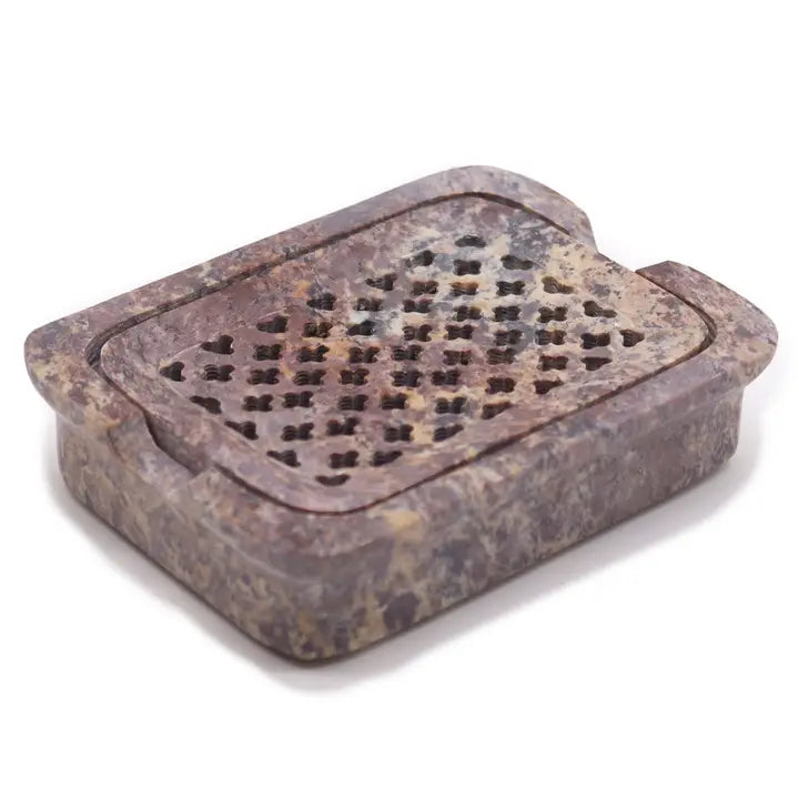 Soapstone Soap Dish and Drainer - Square or Round image 1