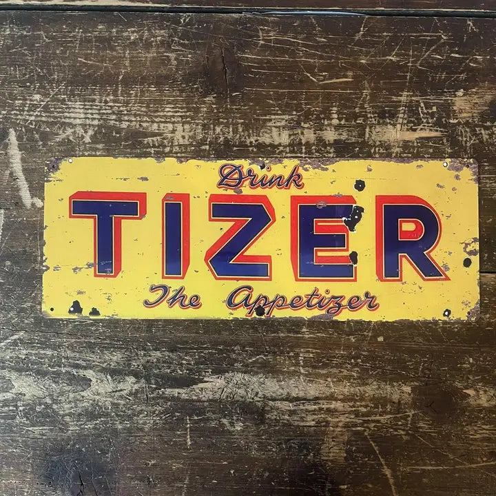 Metal Sign "Drink Tizer" 12x6 inch image 1