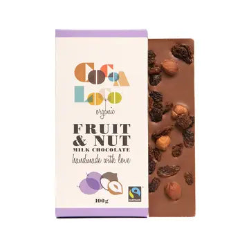 Cocoa Loco - Milk Chocolate Fruit &amp; Nut Bar – 100g image 0