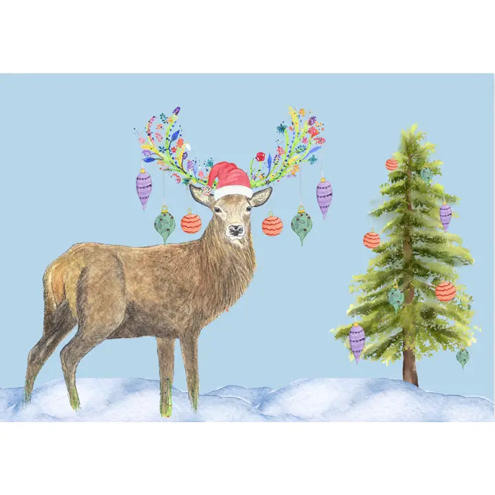 Greetings Cards - Assorted Designs - Eco-Friendly - Xmas-Stag image