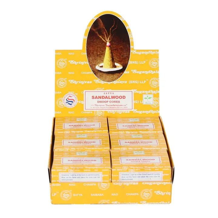Satya Backflow Dhoop Cones - Sandalwood image