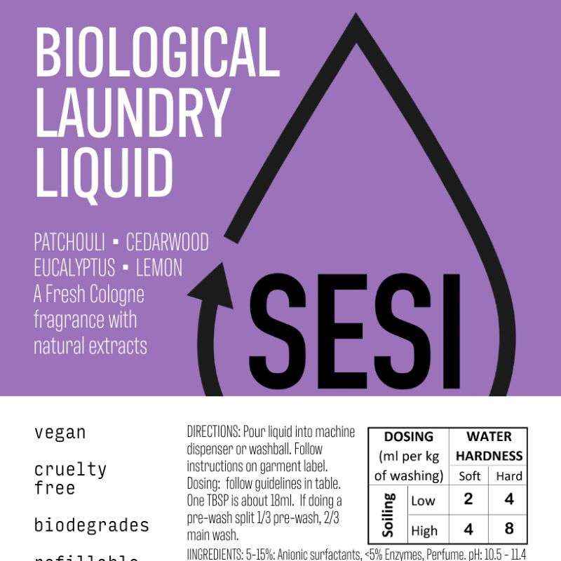 SESI - Biological Laundry Liquid Fragranced - £0.48p per 100ml - IN STORE REFILLS ONLY