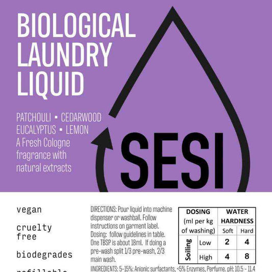 SESI - Biological Laundry Liquid Fragranced - £0.48p per 100ml - IN STORE REFILLS ONLY