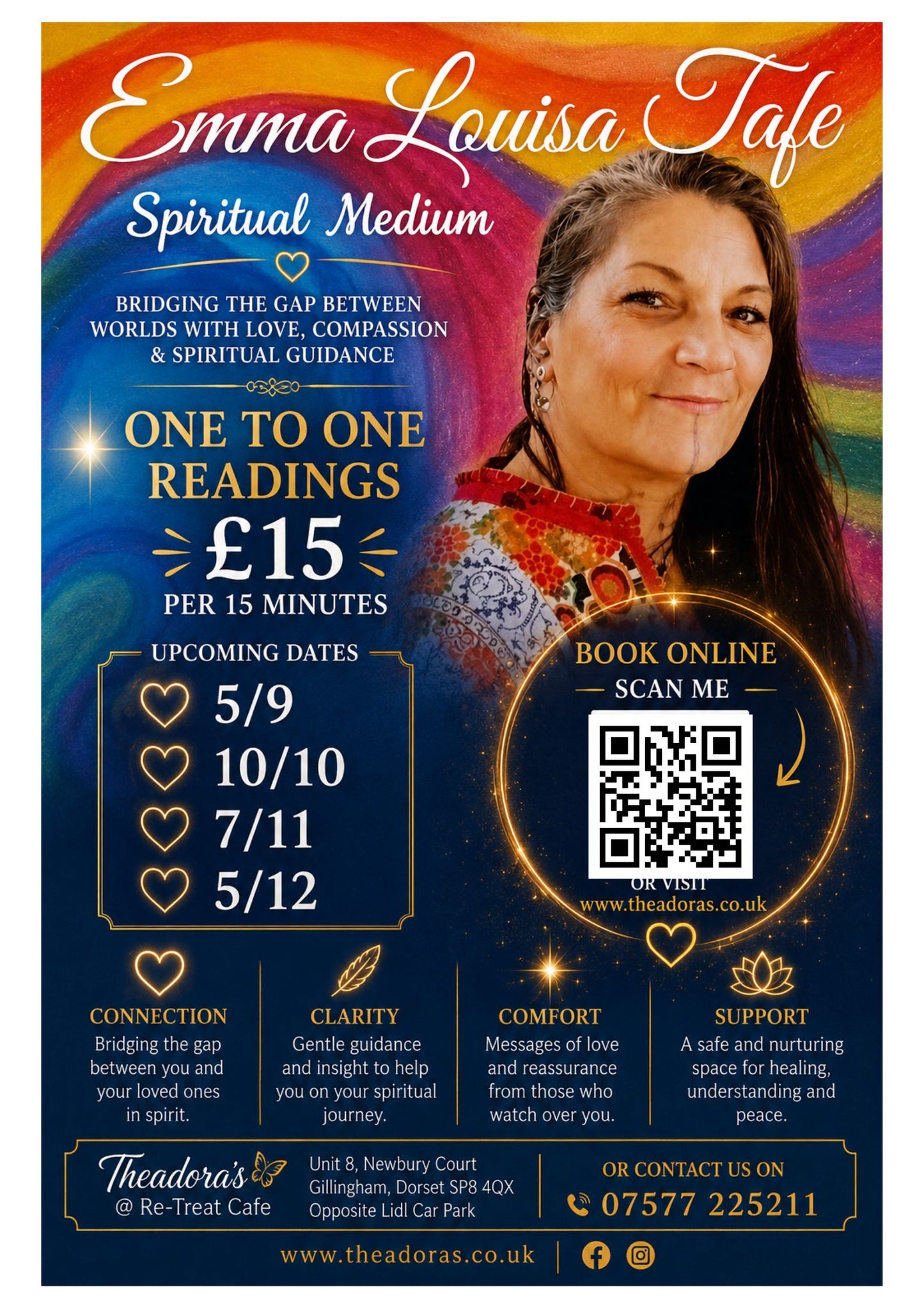 Emma Tafe - Spiritual Medium - one 2 one sessions - Saturday 5th September 2026