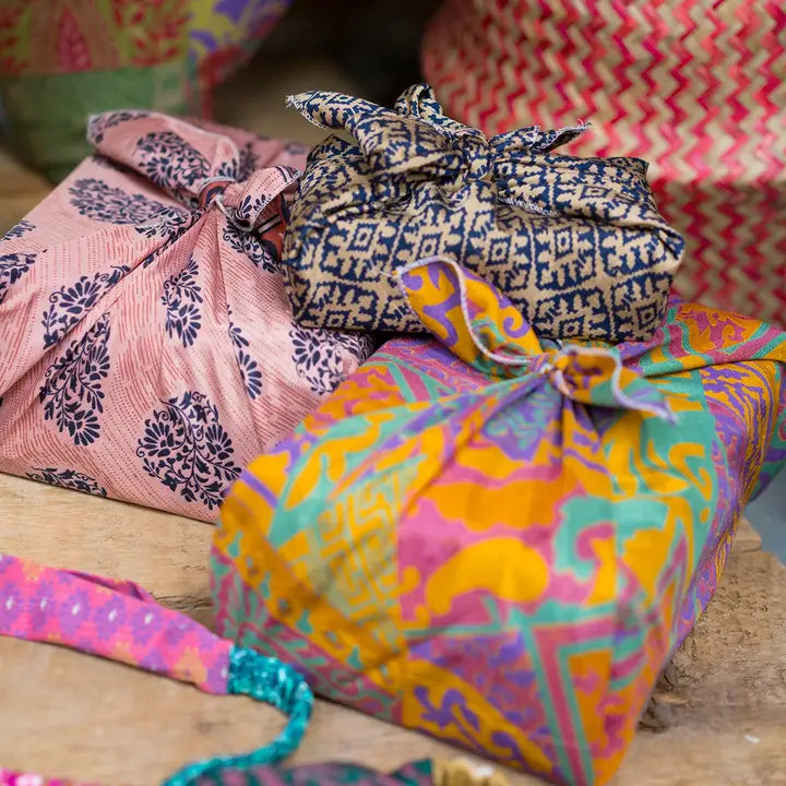 Recycled Sari Gift Wrap image 1