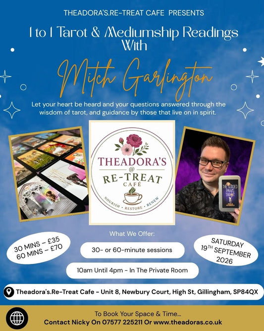 1 to 1 Tarot & Mediumship Readings with Mitch Garlington - Saturday 19th September 2026