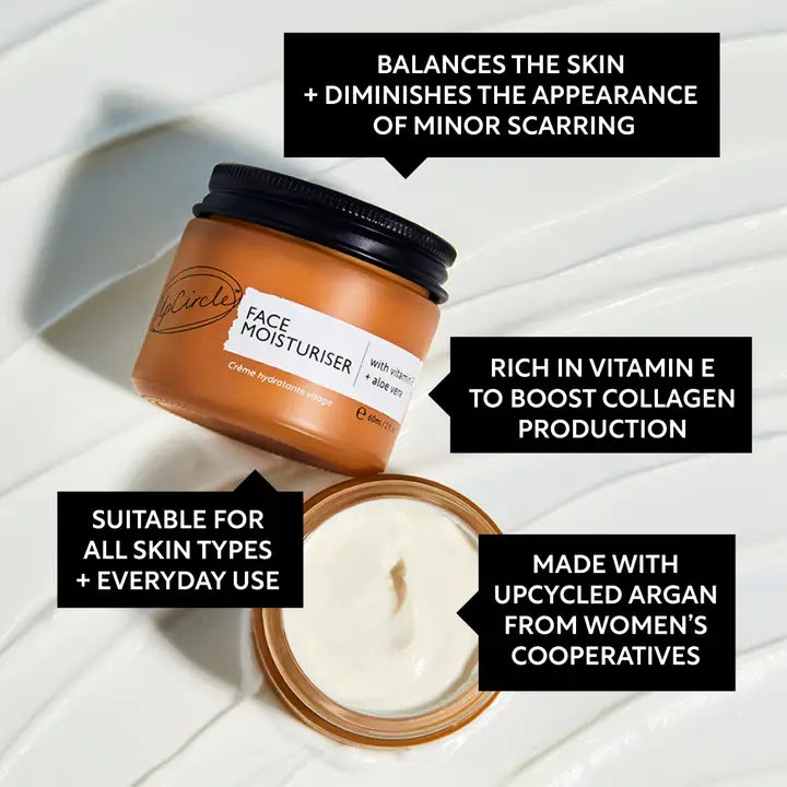 Upcircle - Face Moisturiser with Vitamin E + Aloe Vera Eco Natural image 2