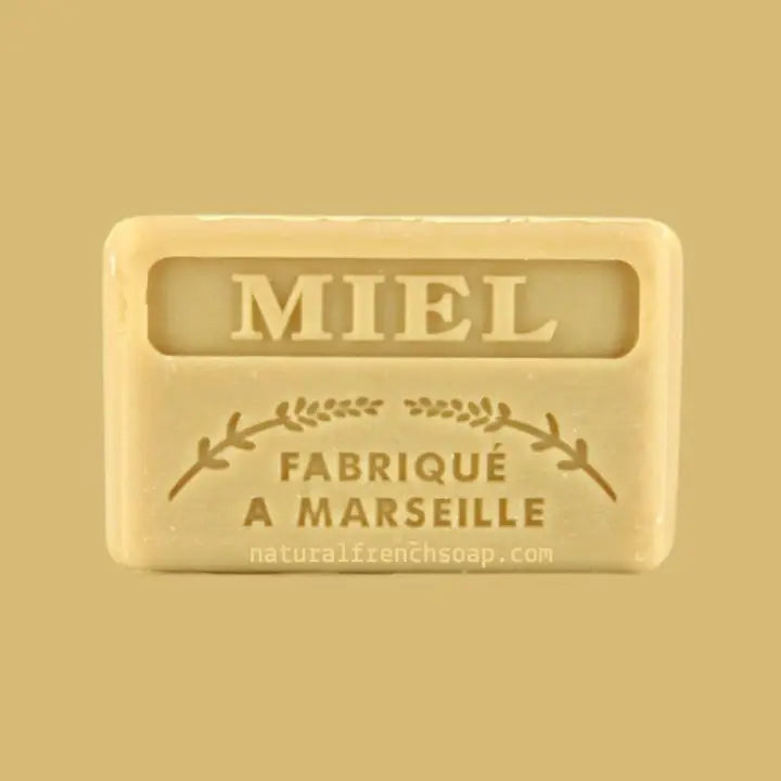 French Marseille Natural Soap Bars 125g - Various - Honey (Miel) image