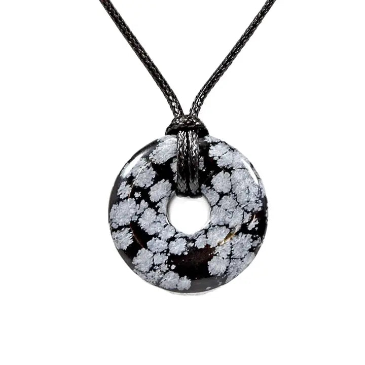 Crystal Power Ring Pendant Necklace - Various image 0