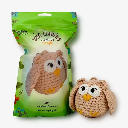 Ringleaders Keyring Crochet Kit - Woodland - Owl image 0