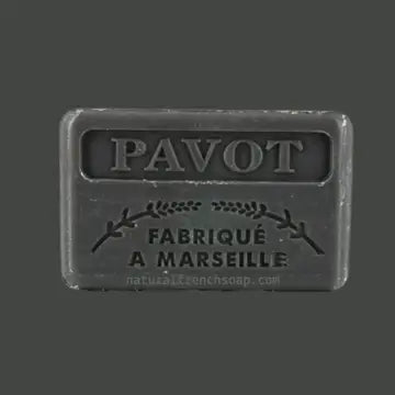 French Marseille Natural Soap Bars 125g - Various - Poppy (Pavot image