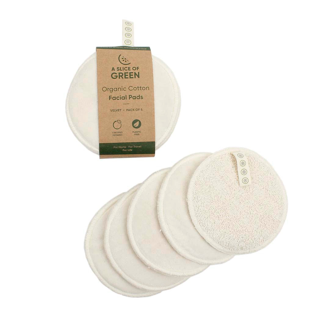 Facial Pads – Velvet – Pack of 5 - Organic Cotton image 1