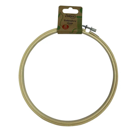 Darnn 8" Embroidery Hoop Bamboo, Bamboo Hoop For Craft image 0