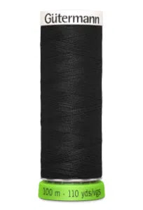 Gutermann rPet Sew All Sewing Thread - 000 Black image