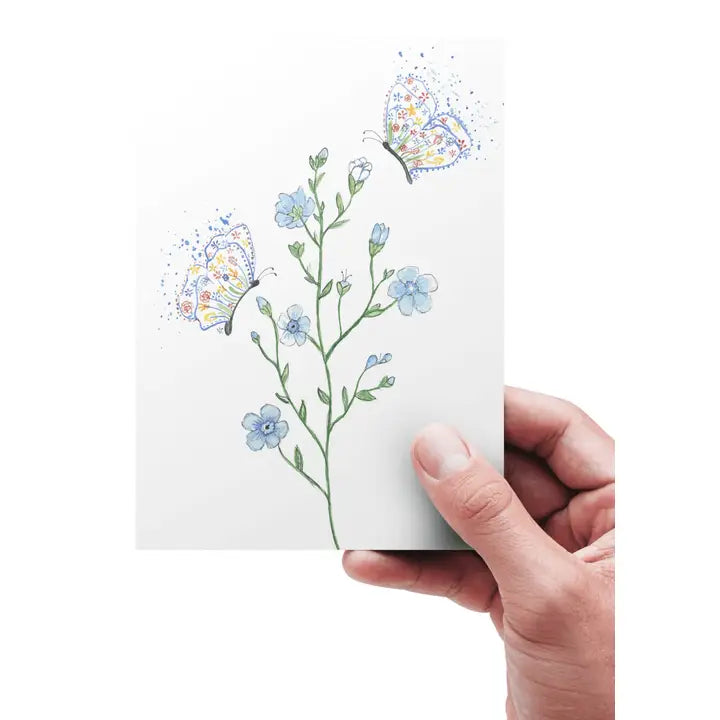 Greetings Cards - Assorted Designs - Eco-Friendly - Blank-Forget-Me-Not image