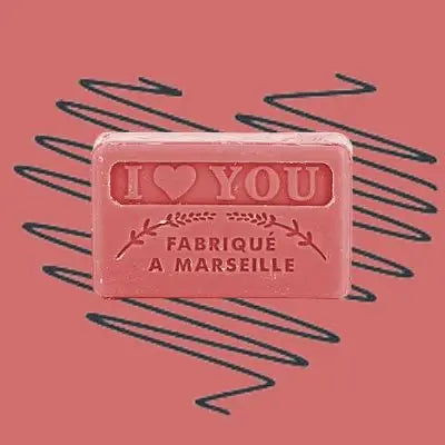 French Marseille Natural Soap - Guest Soap - I Love You image