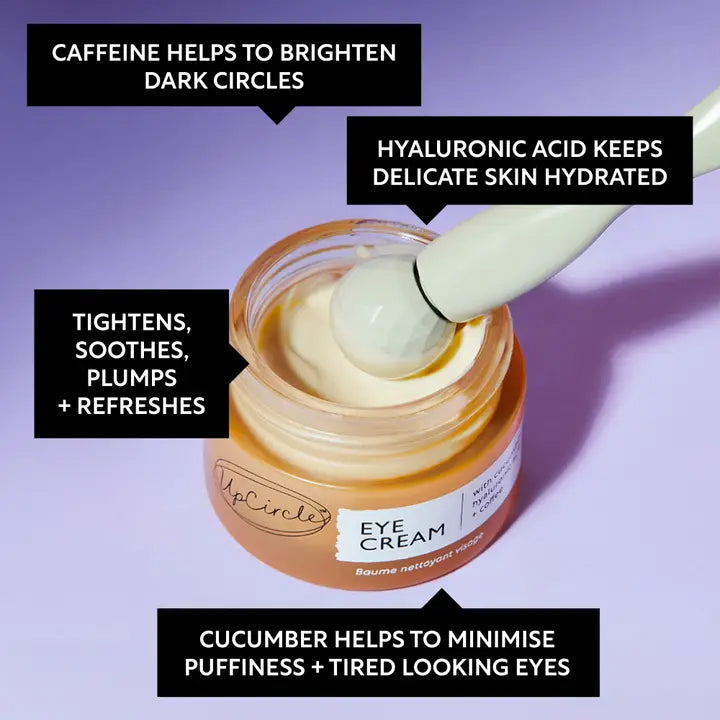 Upcircle - Eye Cream with Hyaluronic Acid + Coffee Oil Vegan Hydrating image 2