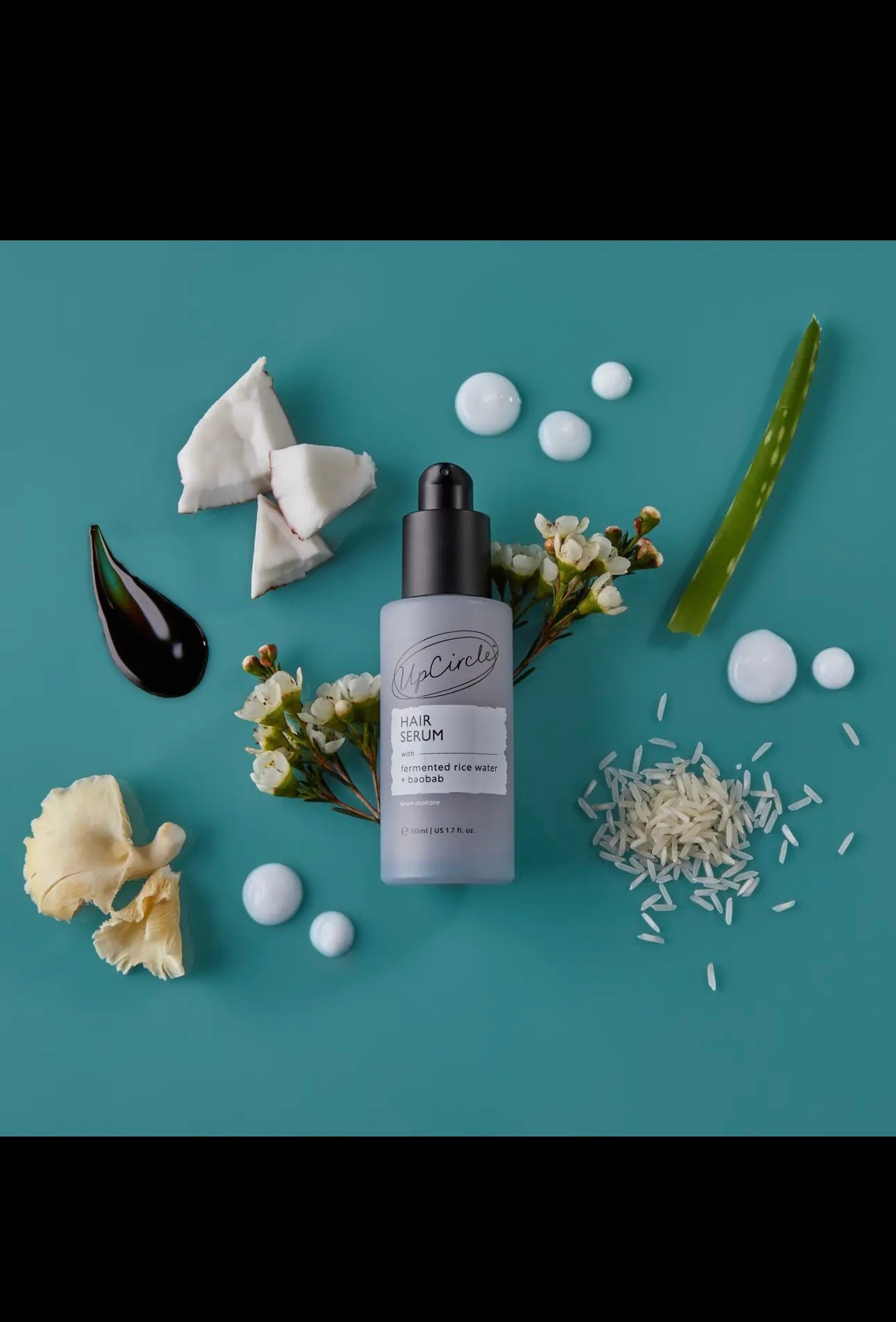 Upcircle Vegan Hair Serum Upcycled Fermented Rice Water Heat Protection image 2