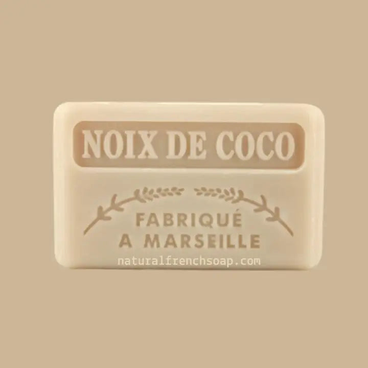 French Marseille Natural Soap Bars 125g - Various - Coconut (Noix De Coco) image
